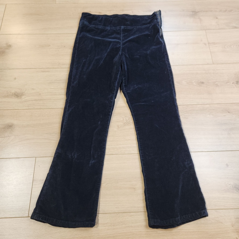Free People In My Feelings Velvet Crop Pants Womens Medium Black Slim Flare